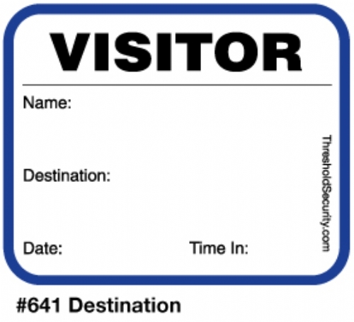Stock Extra Small Visitor Badges (675 badges)