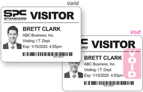 TAB-Expiring Visitor Badges - the ONLY direct thermal 1-piece expiring badge