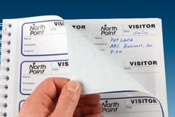 visitor pass sign-in book duplicate sheet