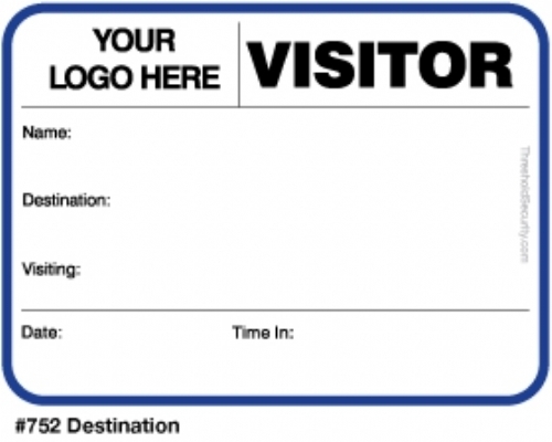 Sign-In Books with Badges - Visitor Pass Registry Book with Standard Badges 