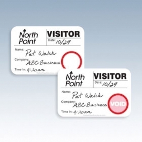 Sign-In Books with Dot-Expiring Visitor Badges, TIME-Expiring Visitor Badges
