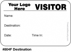 One Day Time-Expiring Visitor Badge, FULL-Expiring Visitor Pass #804F